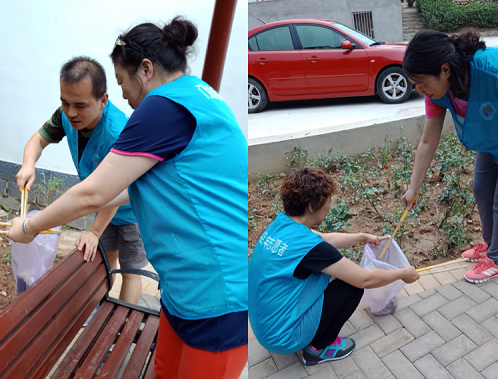 3 党员志愿者开展环保志愿服务活动