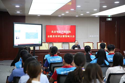 专家在知识产权法院讲解志愿服务知识