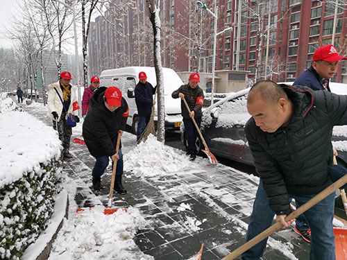 北京志愿者积极开展扫雪铲冰志愿服务活动-顺义区