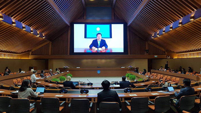 北京市志愿服务联合会副会长兼秘书长李健应邀远程参加会议并讲话